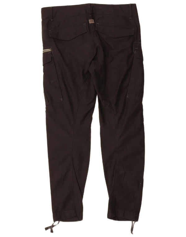 G-Star Mens Tapered Cargo Trousers W34 L32 Black Cotton