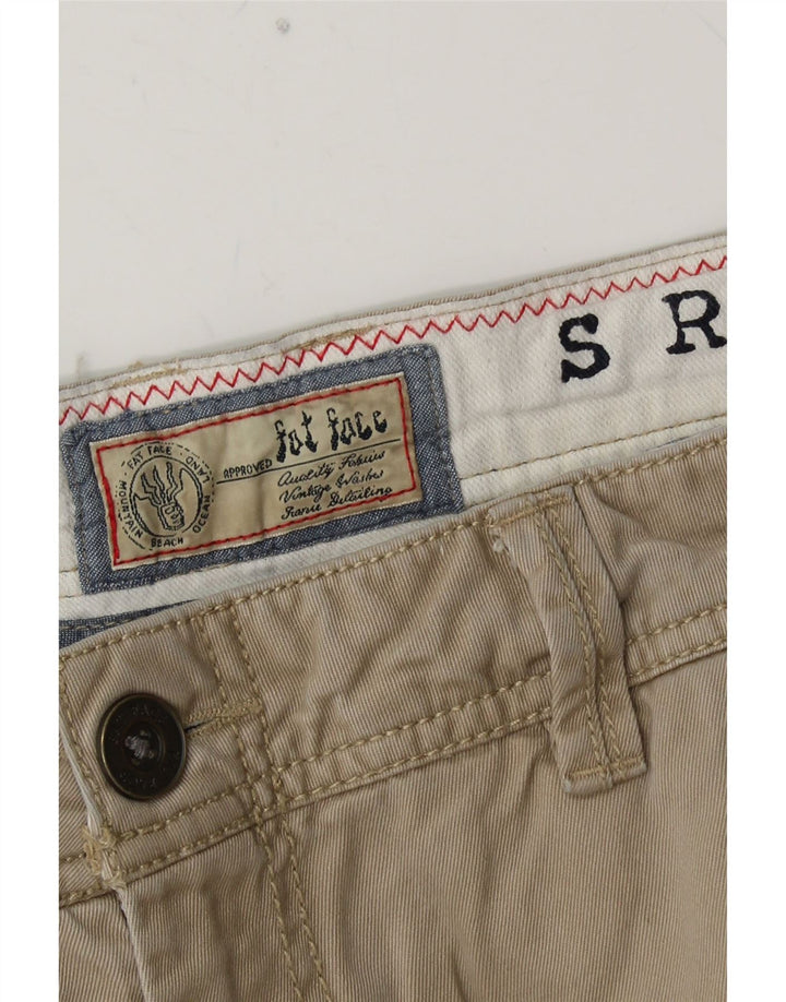FAT FACE Mens Straight Chino Trousers W34 L33 Beige Cotton