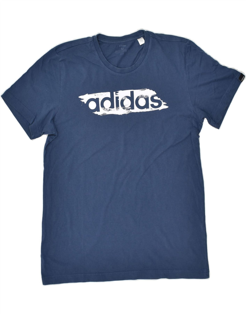 ADIDAS Mens Graphic T-Shirt Top Medium Navy Blue Cotton | Vintage Adidas | Thrift | Second-Hand Adidas | Used Clothing | Messina Hembry 