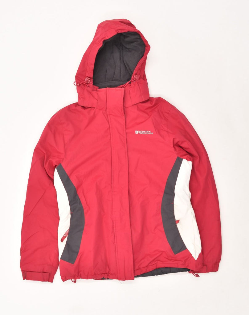 MOUNTAIN WAREHOUSE Womens Hooded Windbreaker Jacket UK 8 Small Red | Vintage Mountain Warehouse | Thrift | Second-Hand Mountain Warehouse | Used Clothing | Messina Hembry 