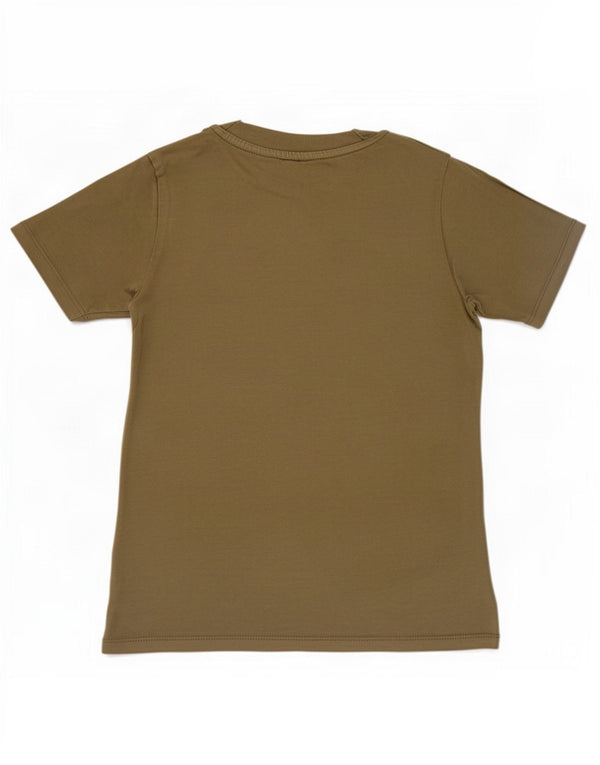 Dunnes Stores Boys Graphic T-Shirt Top 5-6 Years Khaki Cotton