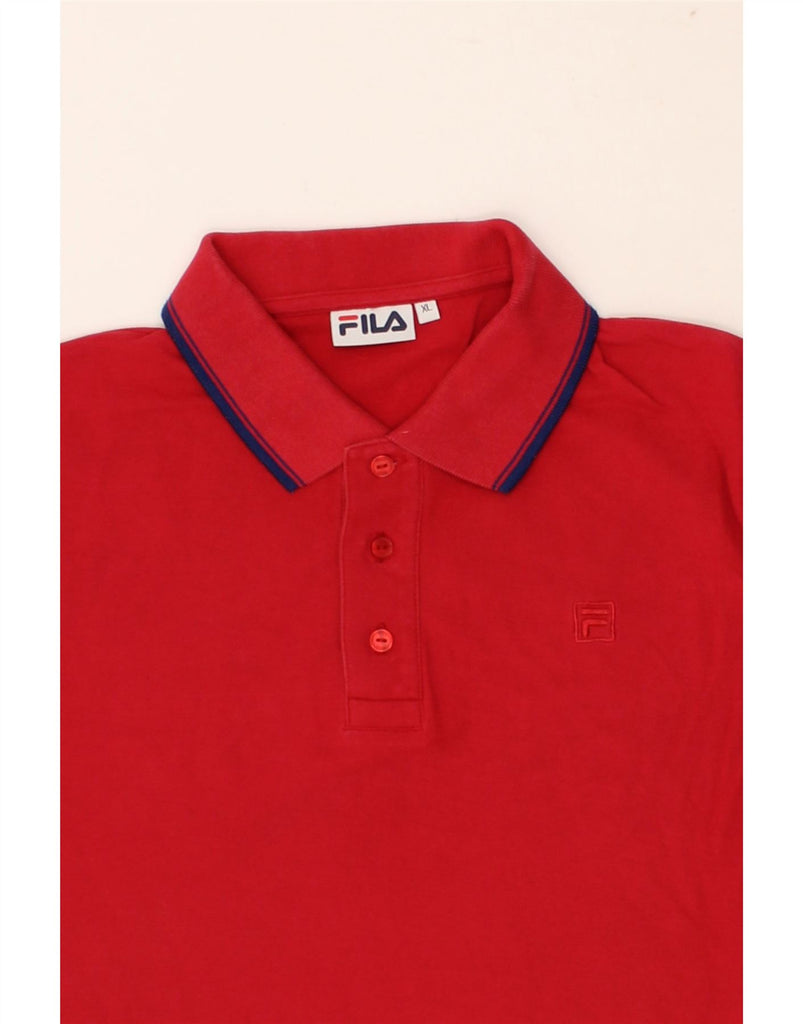 FILA Mens Polo Shirt XL Red Cotton | Vintage Fila | Thrift | Second-Hand Fila | Used Clothing | Messina Hembry 