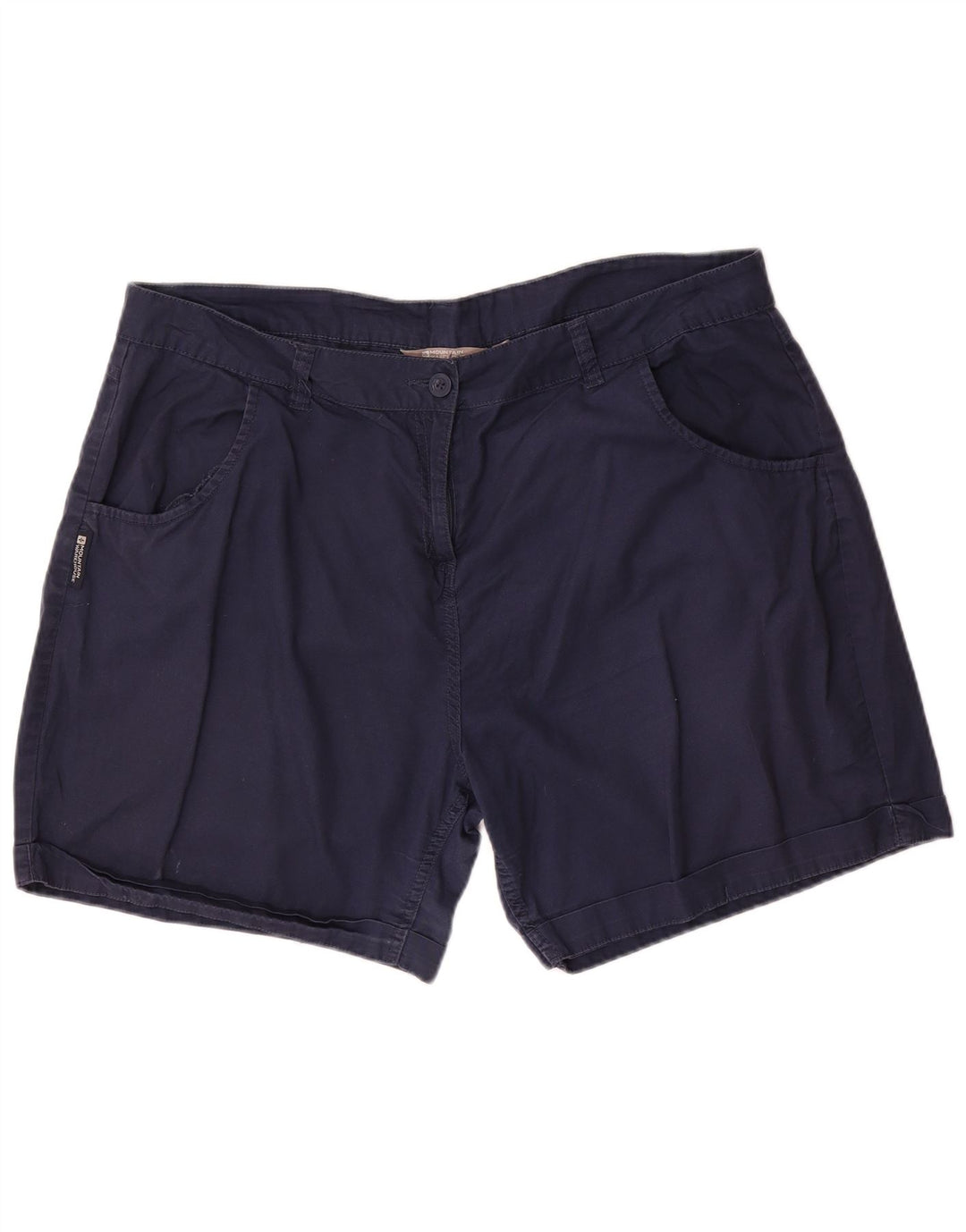 MOUNTAIN WAREHOUSE Womens Casual Shorts UK 18 XL W40 Navy Blue Cotton