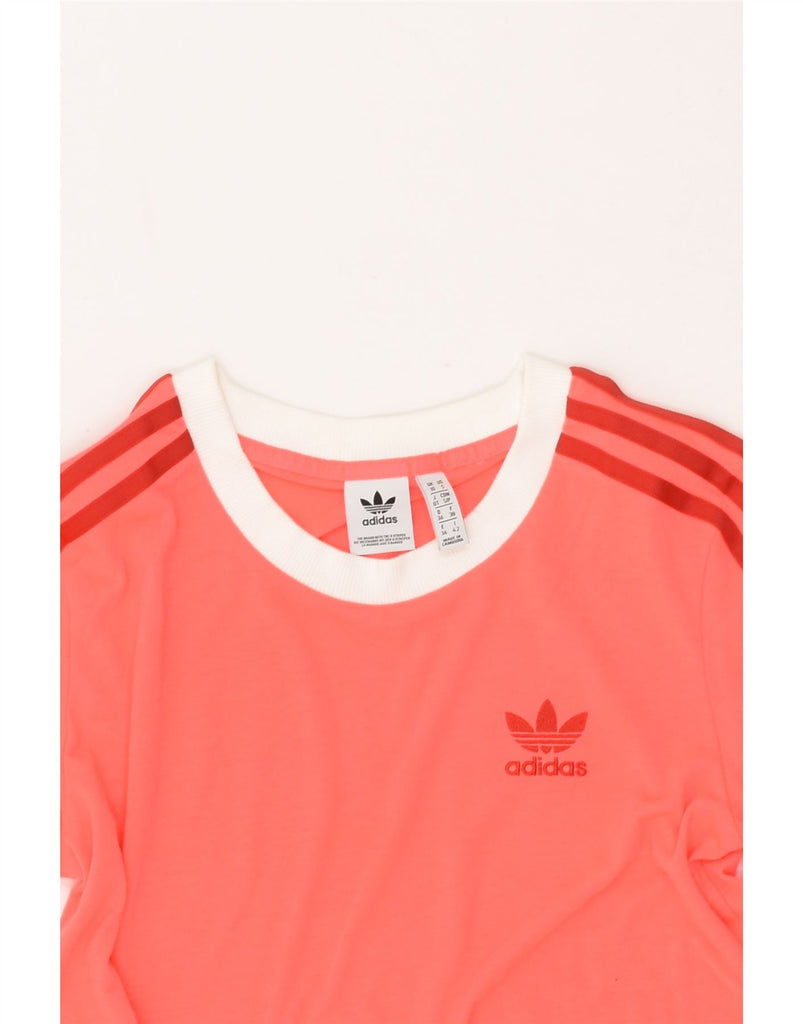 ADIDAS Womens T-Shirt Top UK 10 Small Red Cotton | Vintage Adidas | Thrift | Second-Hand Adidas | Used Clothing | Messina Hembry 