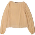 ZARA Womens Crop Long Sleeve Blouse Top UK 12 Medium Off White Vintage Zara and Second-Hand Zara from Messina Hembry 