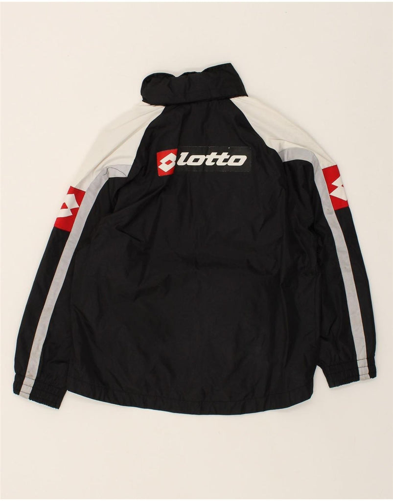 LOTTO Boys Rain Jacket 7-8 Years XS  Black Colourblock Polyester | Vintage Lotto | Thrift | Second-Hand Lotto | Used Clothing | Messina Hembry 