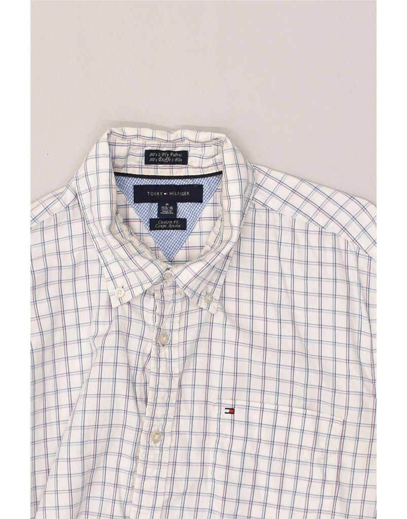 TOMMY HILFIGER Mens Custom Fit Shirt Size 15 1/2 Medium Grey Check Cotton | Vintage Tommy Hilfiger | Thrift | Second-Hand Tommy Hilfiger | Used Clothing | Messina Hembry 