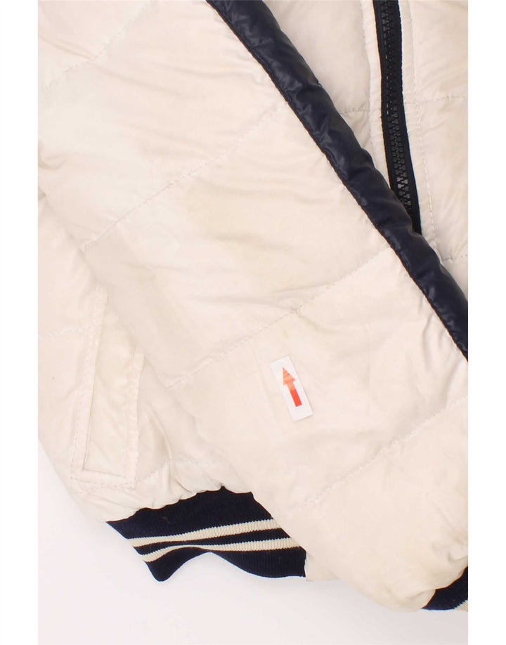 Fay Boys Hooded Reversible Padded Jacket 7-8 Years Navy Blue Striped
