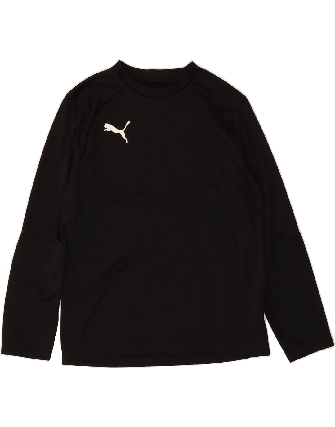 PUMA Boys Top Long Sleeve 13-14 Years Black Polyester Vintage Puma and Second-Hand Puma from Messina Hembry 
