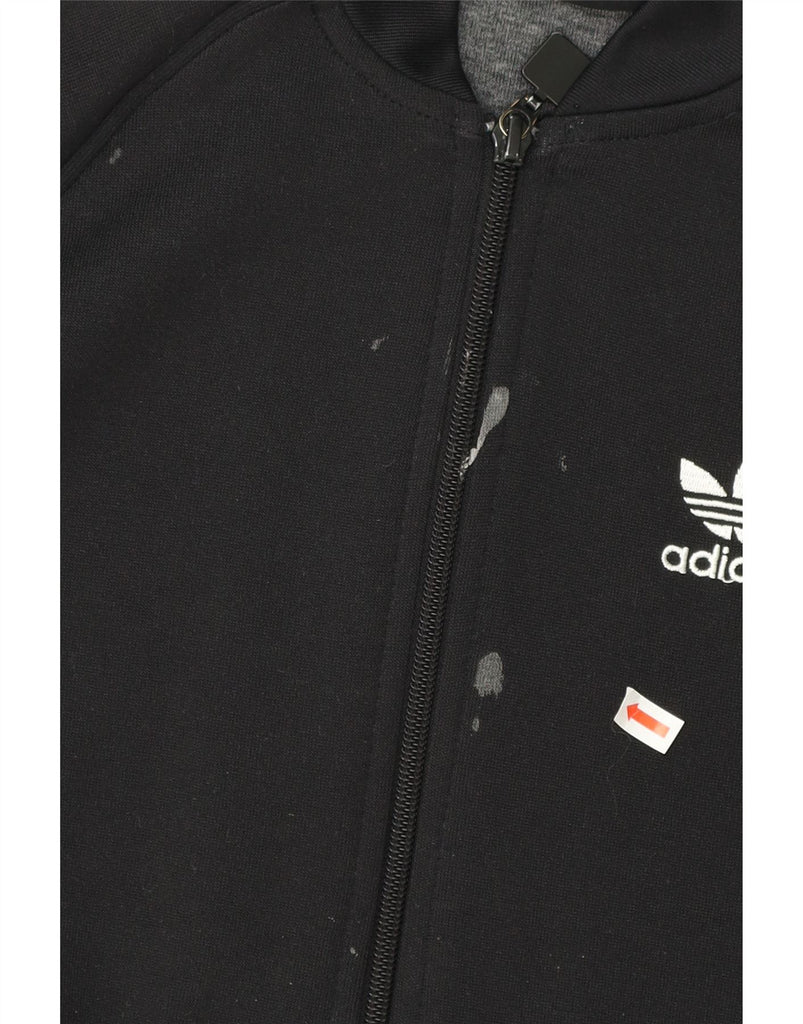 ADIDAS Mens Tracksuit Top Jacket XS Black Polyester Vintage Adidas and Second-Hand Adidas from Messina Hembry 