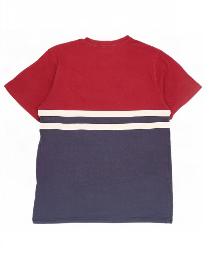 Ellesse Mens T-Shirt Top Small Navy Blue Colourblock