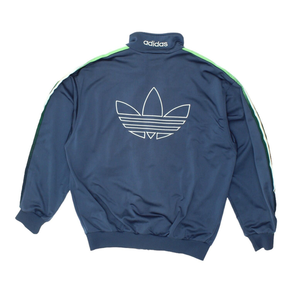 Adidas Mens Blue Soft Shell Jacket | Vintage 90s Tracksuit Top Sportswear VTG | Vintage Messina Hembry | Thrift | Second-Hand Messina Hembry | Used Clothing | Messina Hembry 