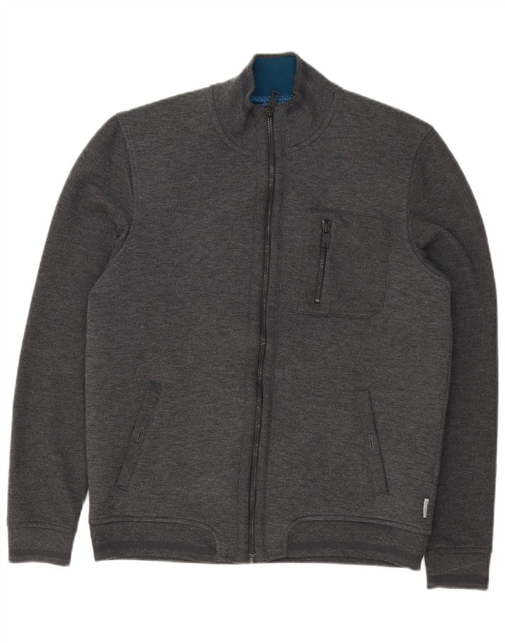 Ted Baker Mens Tracksuit Top Jacket Size 3 Medium Grey Polyester