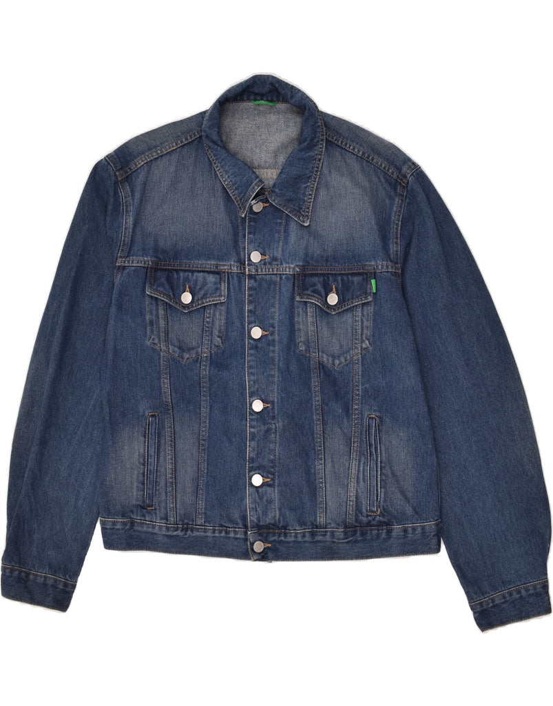 BENETTON Womens Denim Jacket UK 18 XL Blue Cotton Vintage Benetton and Second-Hand Benetton from Messina Hembry 