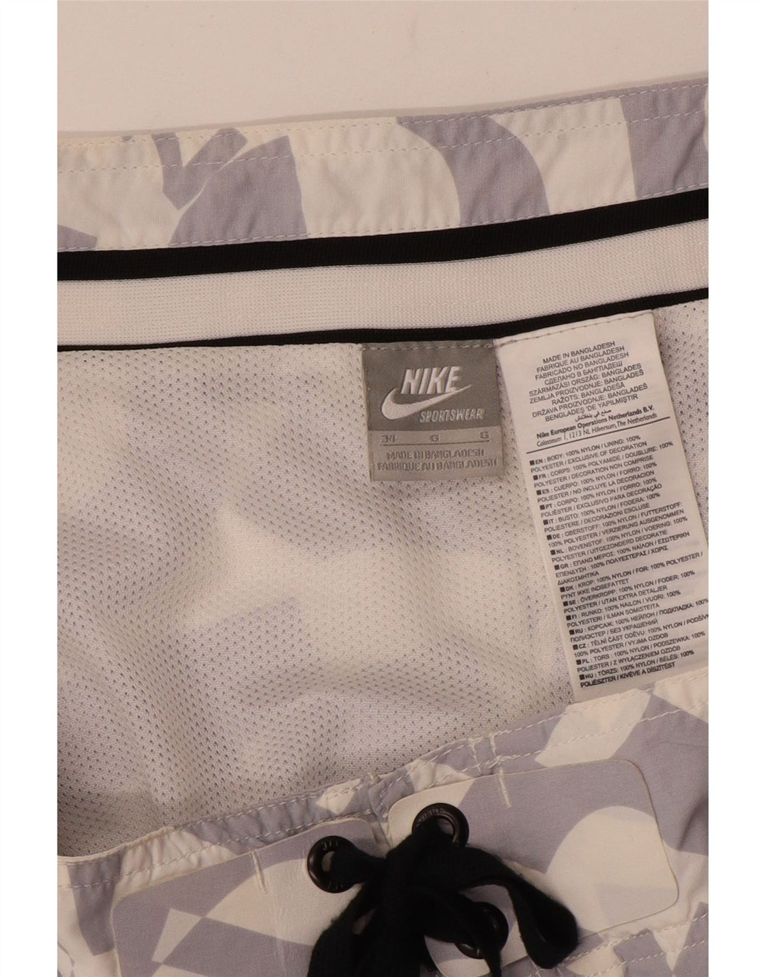 NIKE Mens Swimming Shorts Large Purple Geometric Nylon