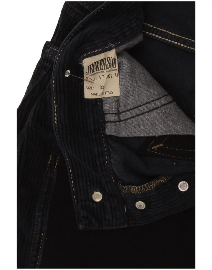 Jeckerson Mens Corduroy Shorts W33 Medium Navy Blue Cotton