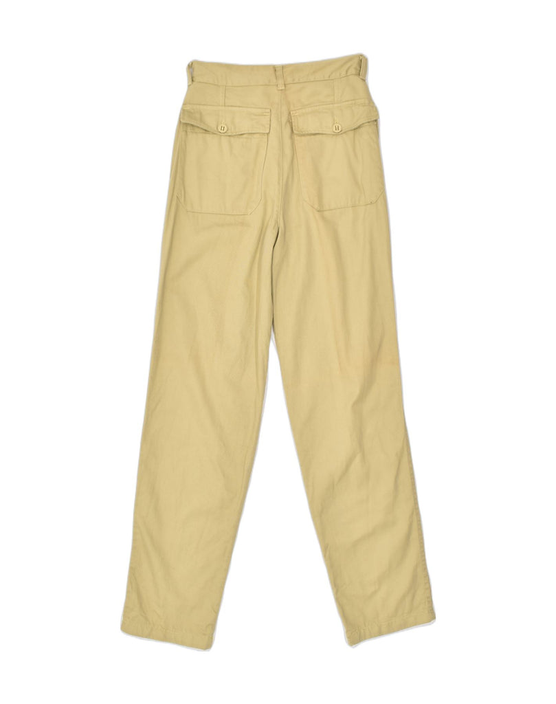 LEMON Womens Pegged Casual Trousers IT 42 Medium W28 L32 Beige Cotton | Vintage | Thrift | Second-Hand | Used Clothing | Messina Hembry 