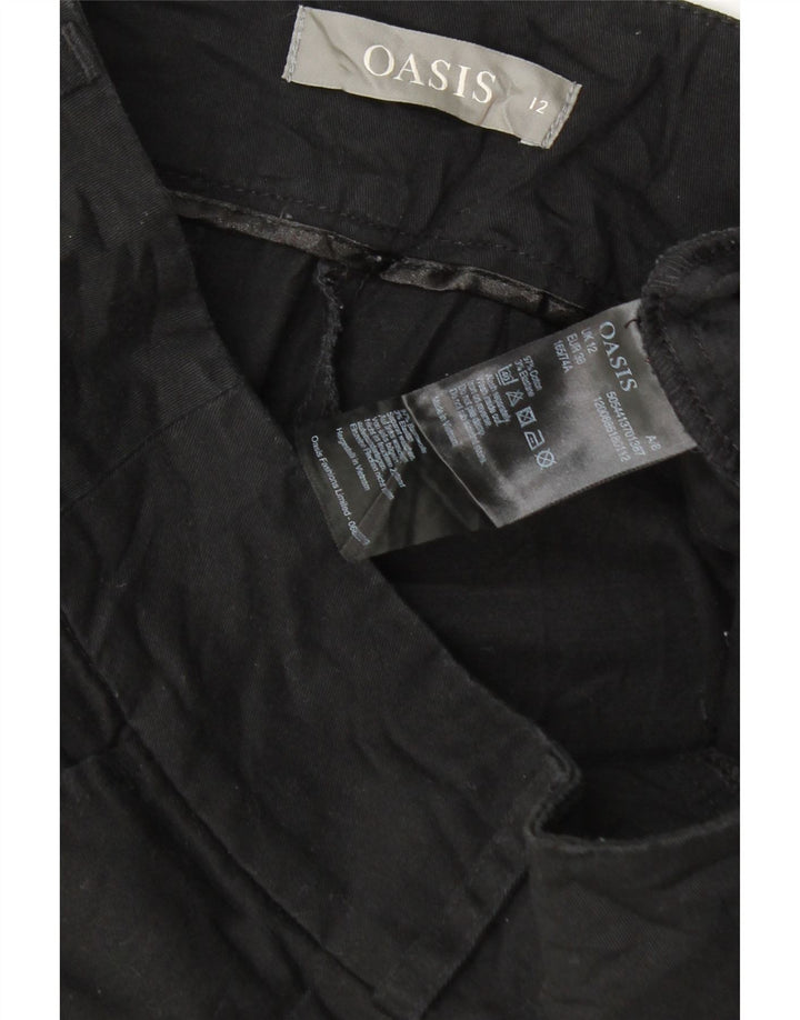 Oasis Womens Chino Shorts UK 12 Medium W32  Black Cotton