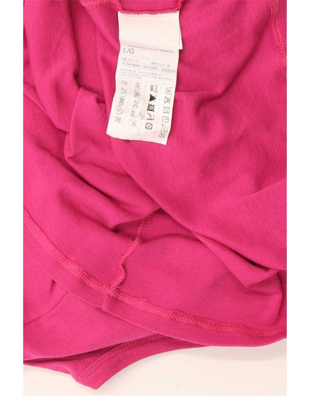 Benetton Womens Vest Top UK 14 Large Pink Cotton