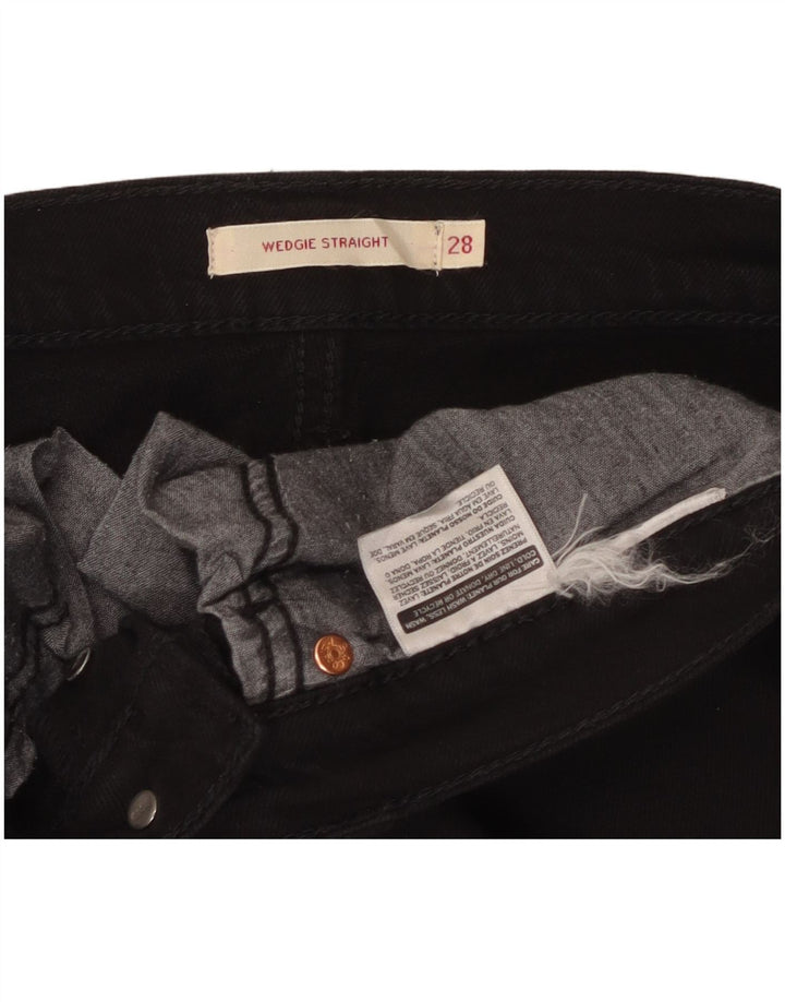 Levi's Womens Wedgie Straight Jeans W28 L26 Black