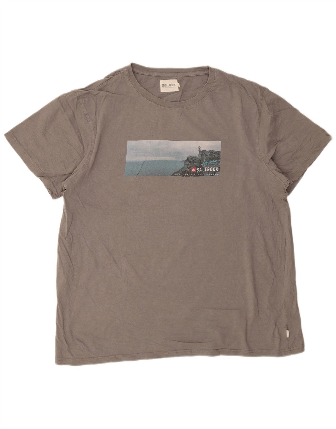 Saltrock Mens Graphic T-Shirt Top 2XL Grey Cotton