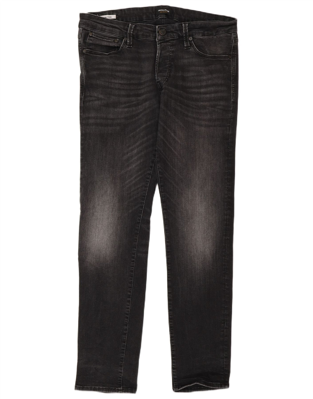 Jack & Jones Mens GLENN Slim Jeans W34 L32 Grey Cotton