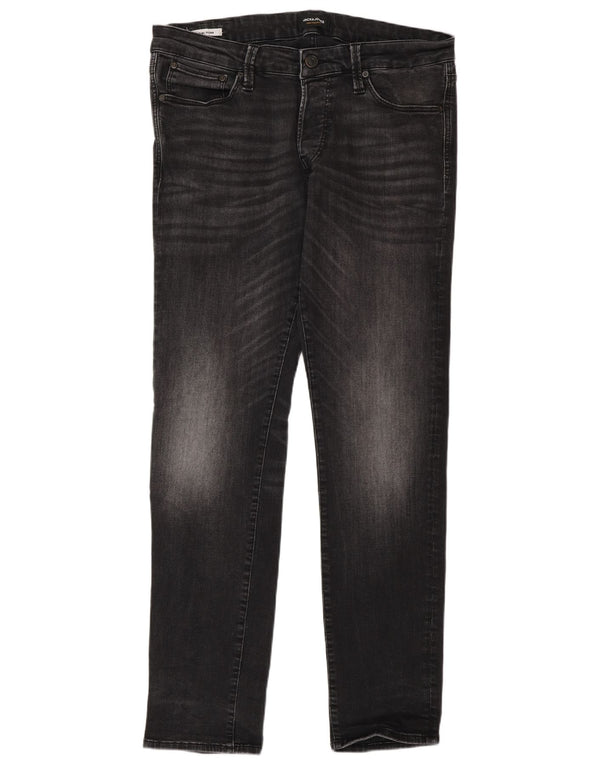 Jack & Jones Mens GLENN Slim Jeans W34 L32 Grey Cotton