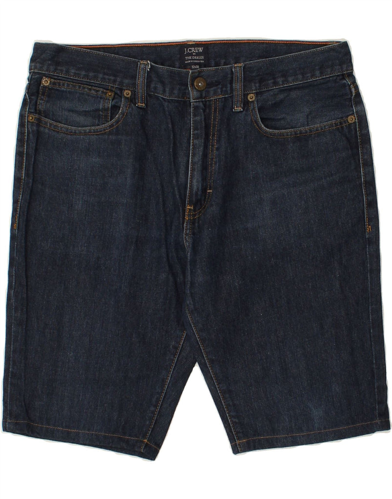 J. CREW Mens The Driggs Denim Shorts W32 Medium Navy Blue Cotton | Vintage J. Crew | Thrift | Second-Hand J. Crew | Used Clothing | Messina Hembry 