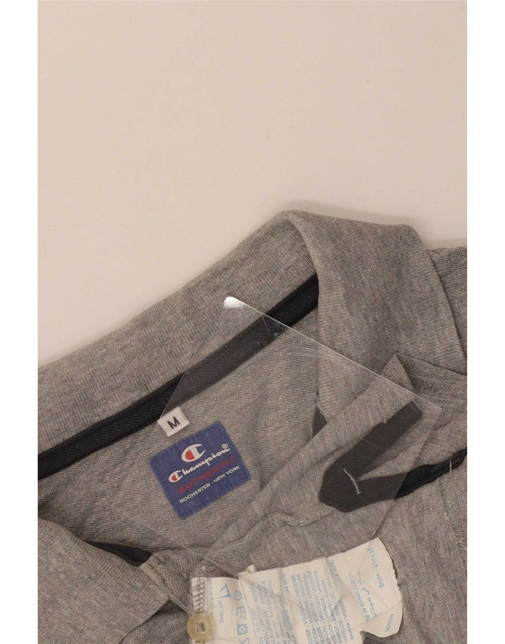 Champion Mens Polo Shirt Medium Grey Cotton