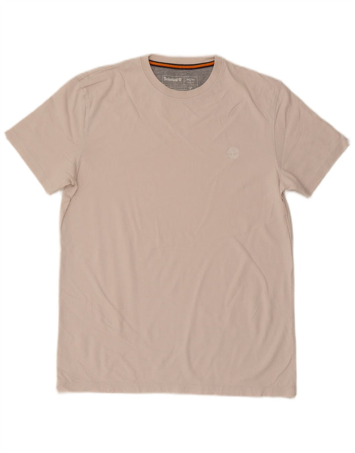 Timberland Mens Slim Fit T-Shirt Top Medium Off White