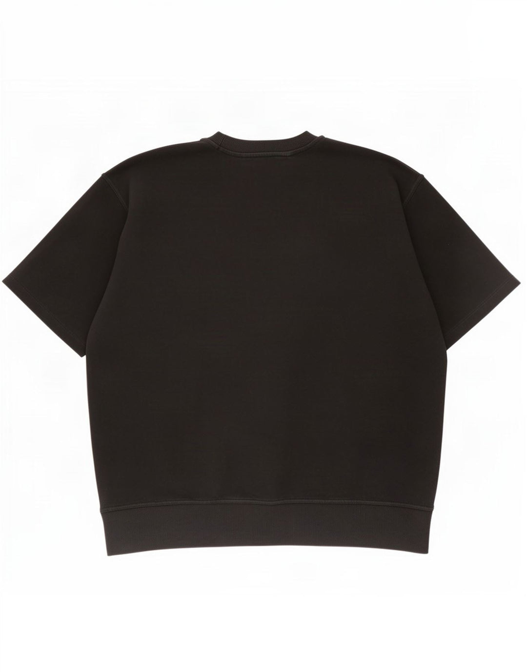 Zara Mens Short Sleeve Sweatshirt Jumper XL Black Cotton