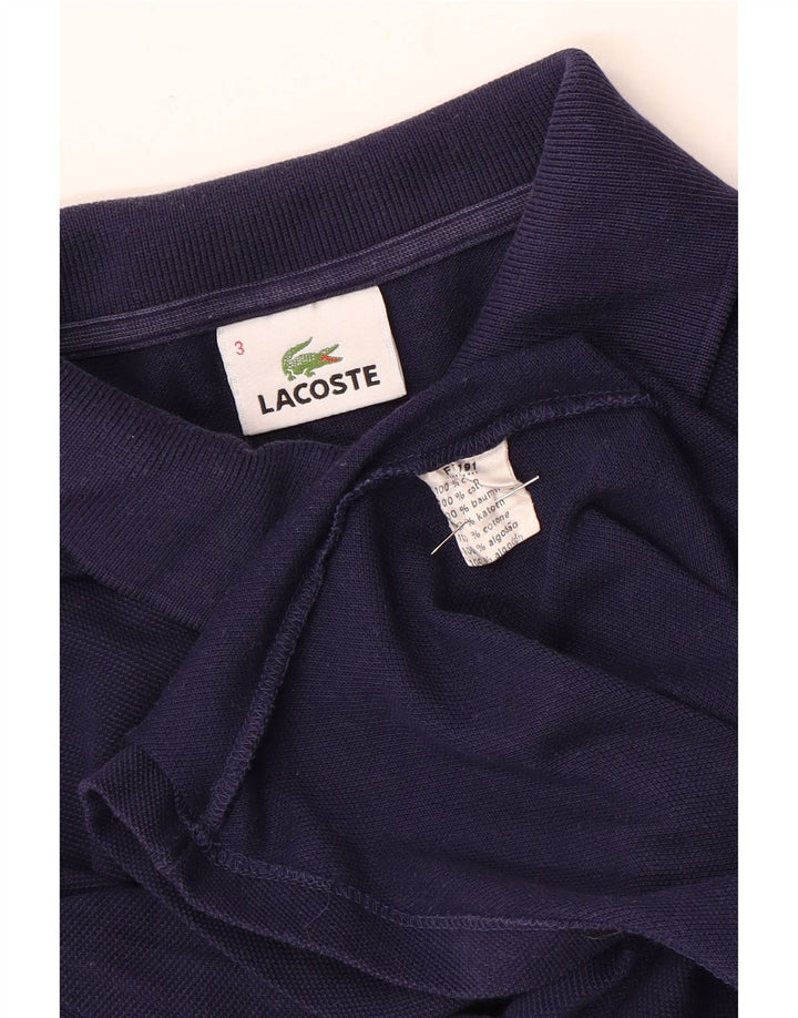 Lacoste Mens Polo Shirt Size 3 Small Navy Blue Cotton
