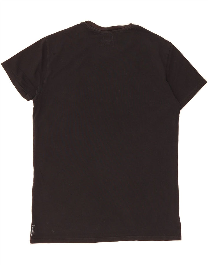 ARMANI JEANS Mens Regular T-Shirt Top Medium Black Vintage Armani Jeans and Second-Hand Armani Jeans from Messina Hembry 