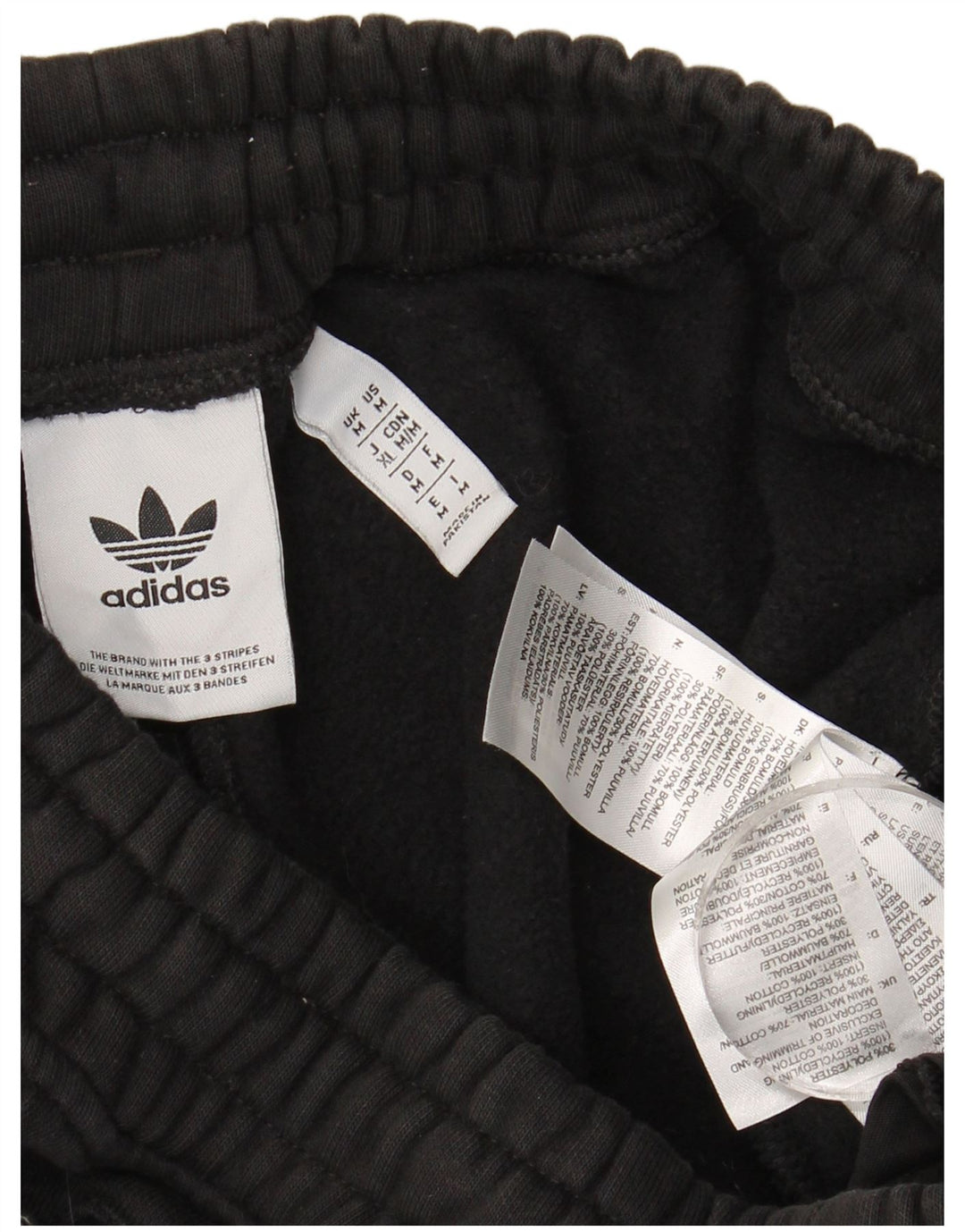Adidas Mens Tracksuit Trousers Joggers Medium  Black Cotton