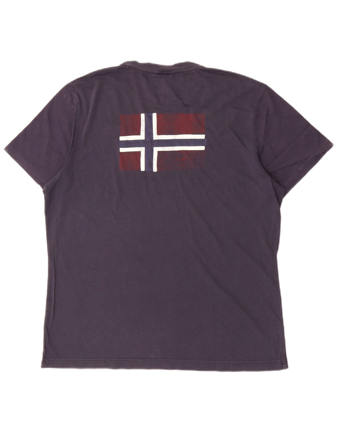 Napapijri Mens Geographic Graphic T-Shirt Top Medium Navy Blue
