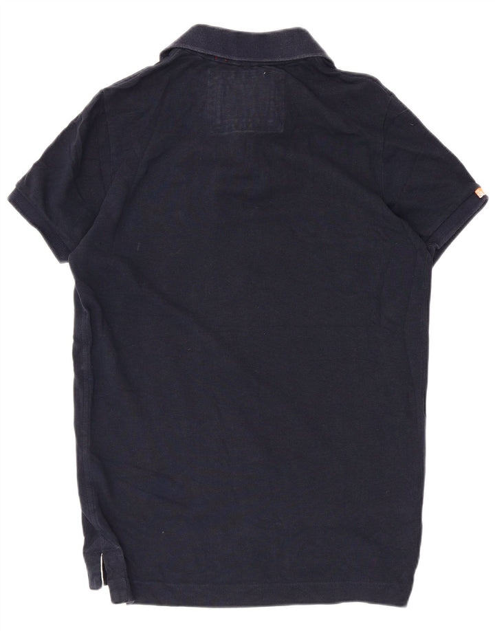 Superdry Mens Polo Shirt Medium Navy Blue Cotton