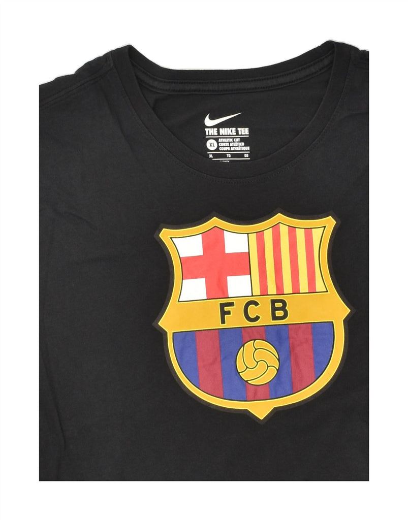 NIKE Mens FCB Graphic T-Shirt Top XL Black Cotton | Vintage Nike | Thrift | Second-Hand Nike | Used Clothing | Messina Hembry 