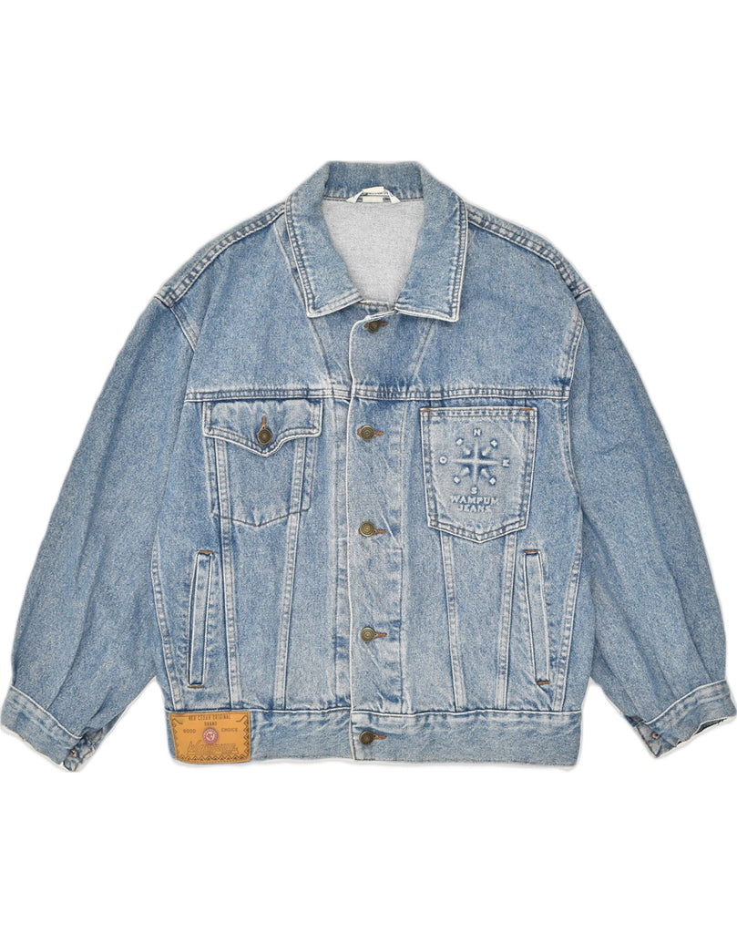 WAMPUM Mens Denim Jacket UK 38 Medium Blue Cotton | Vintage Wampum | Thrift | Second-Hand Wampum | Used Clothing | Messina Hembry 