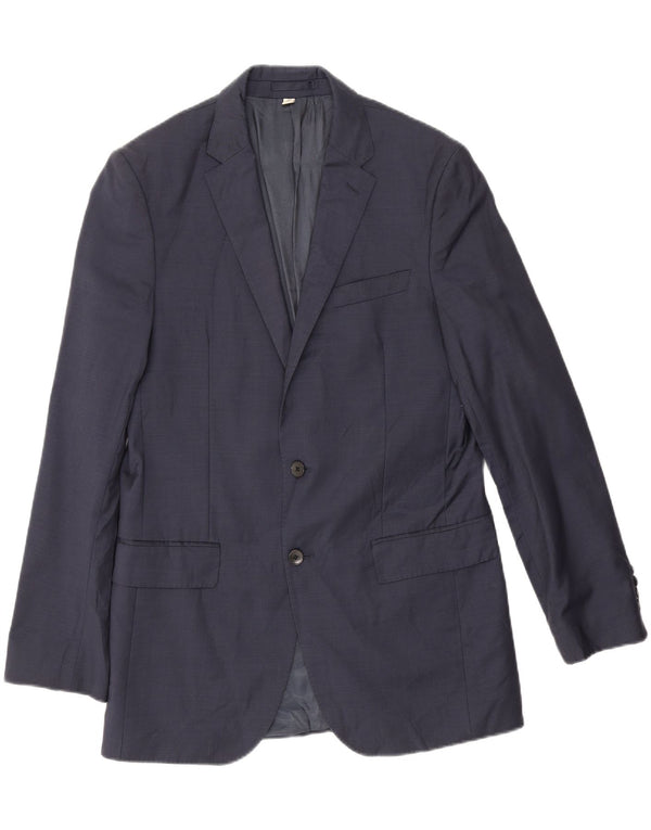 Marks & Spencer Mens Longline Blazer Jacket UK 40 Medium Navy Blue