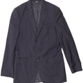 Marks & Spencer Mens Longline Blazer Jacket UK 40 Medium Navy Blue