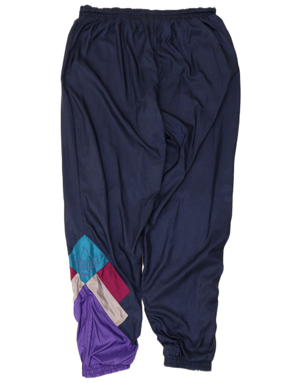 Adidas Mens Tracksuit Trousers Joggers Large  Navy Blue Colourblock