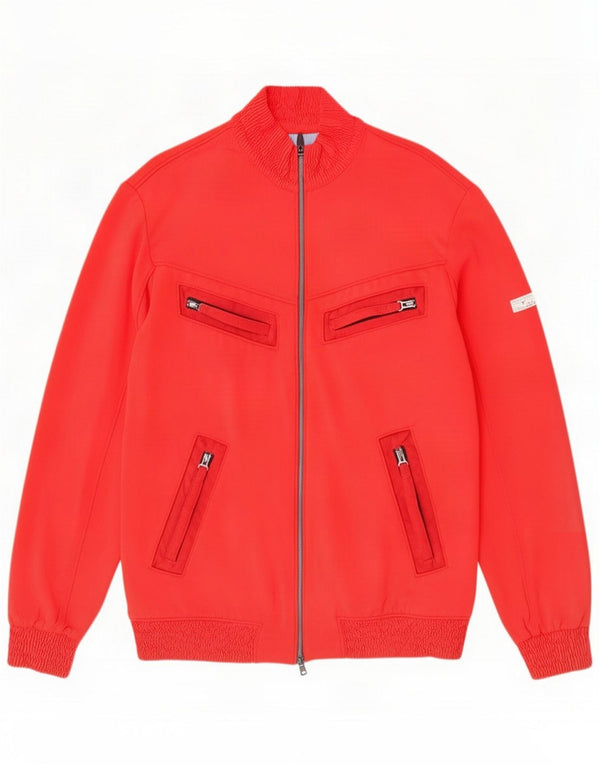 Vintage Mens Utility Jacket IT 52 XL Red Polyurethane