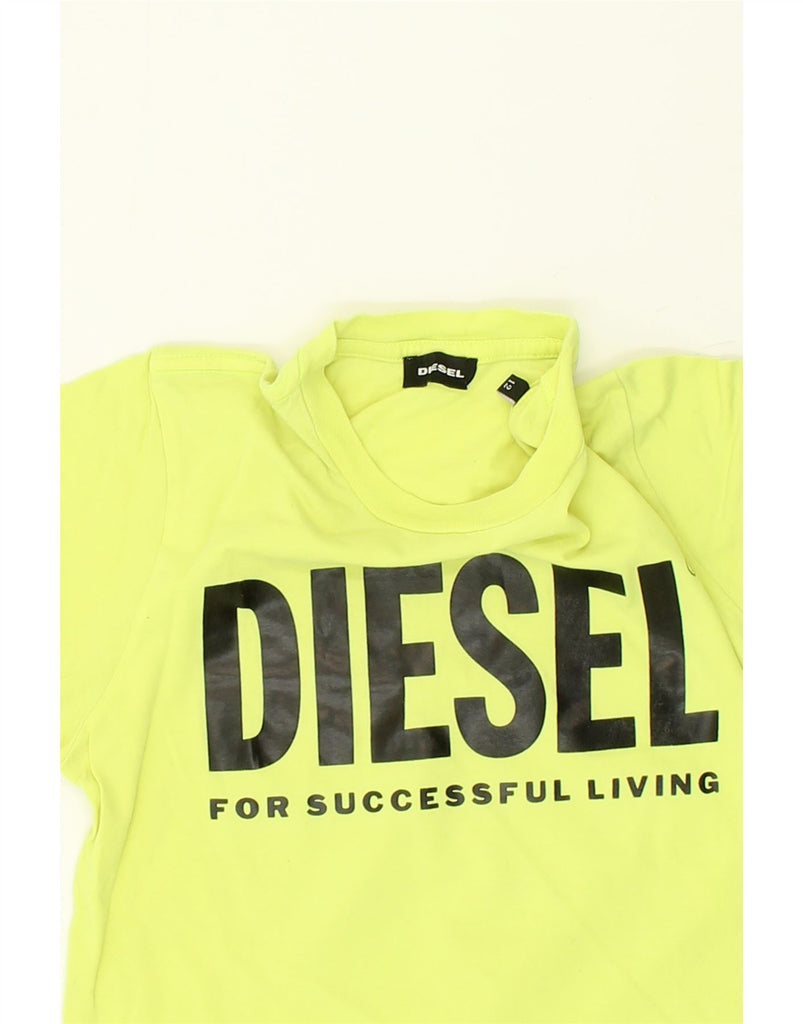 DIESEL Boys Graphic T-Shirt Top 11-12 Years Green Cotton | Vintage Diesel | Thrift | Second-Hand Diesel | Used Clothing | Messina Hembry 