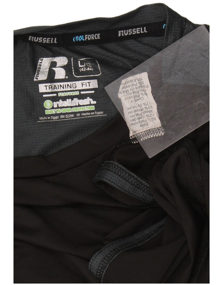 Russell Athletic Mens Training T-Shirt Top UK 42/44 Large Black Polyester