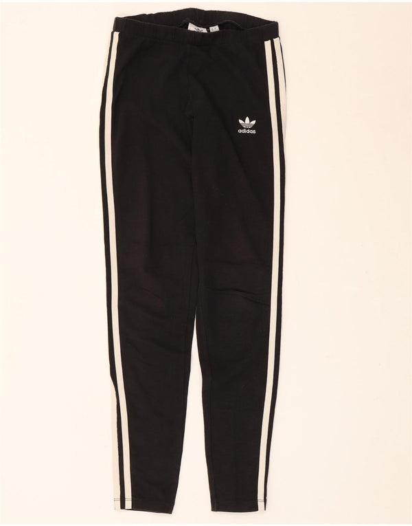 Adidas Womens Leggings UK 8 Small Black Cotton
