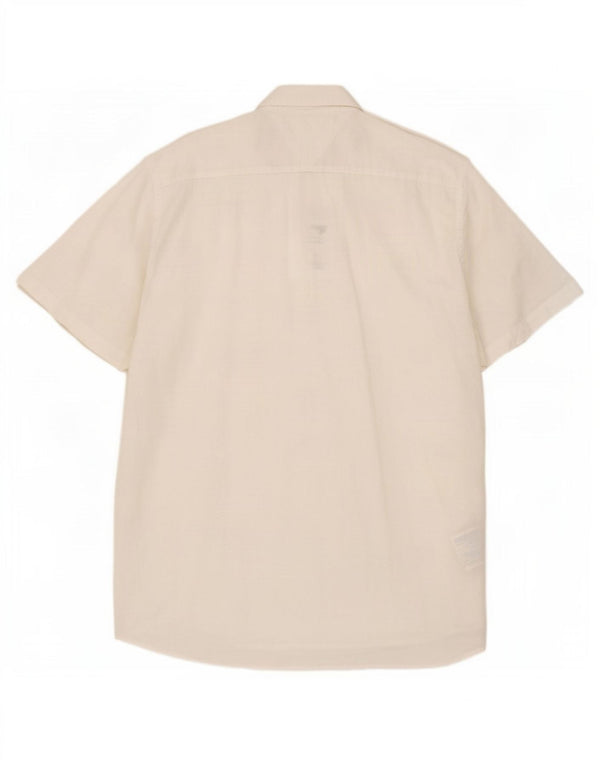 Tommy Hilfiger Mens Short Sleeve Shirt 2XL White Cotton
