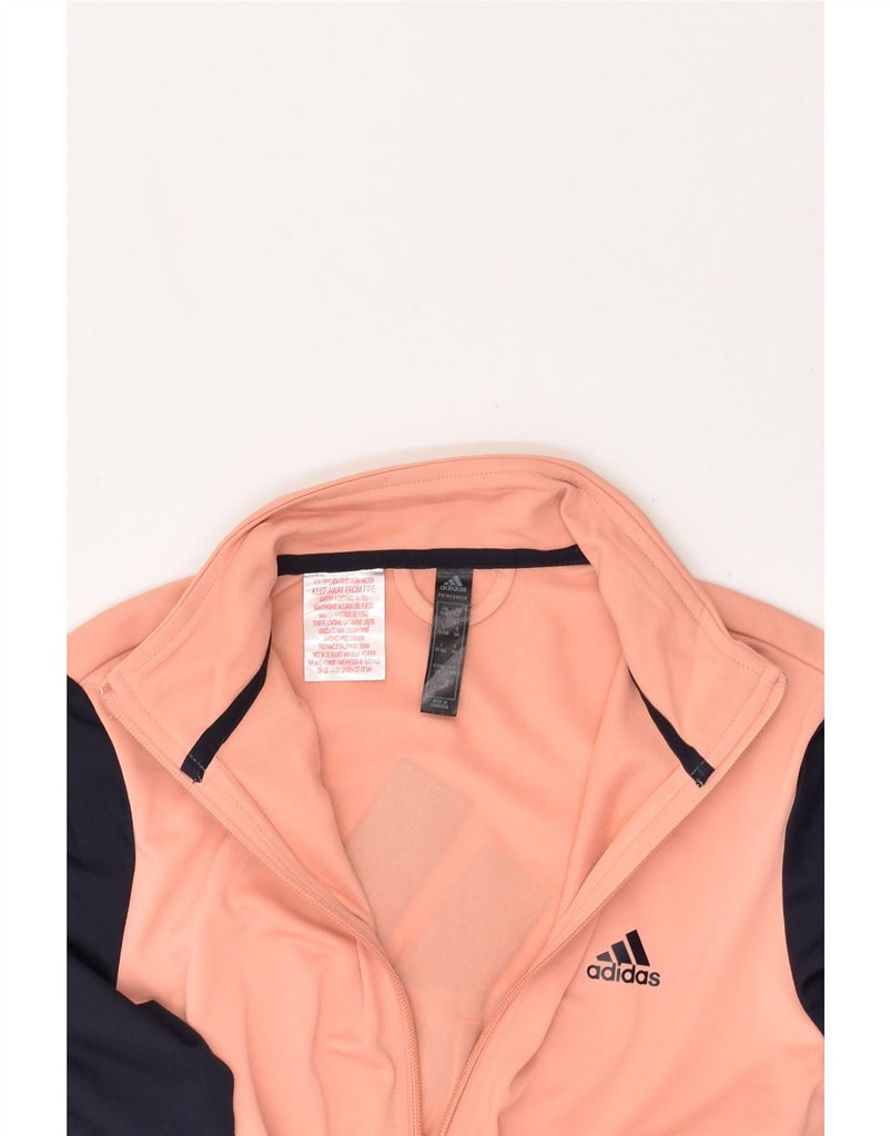 ADIDAS Girls Graphic Tracksuit Top Jacket 13-14 Years Pink Colourblock | Vintage Adidas | Thrift | Second-Hand Adidas | Used Clothing | Messina Hembry 