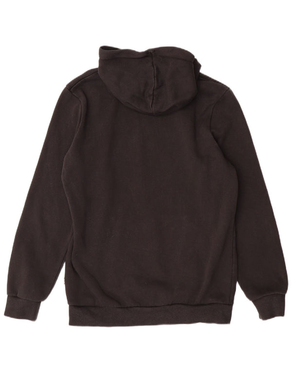 Puma Womens Graphic Hoodie Jumper UK 10 Small Black Cotton