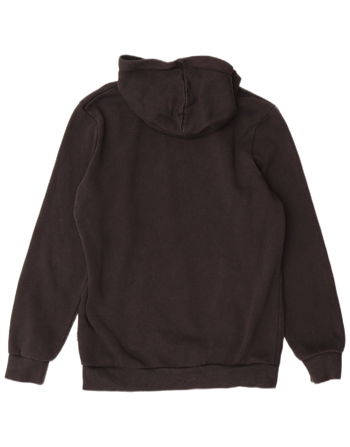 Puma Womens Graphic Hoodie Jumper UK 10 Small Black Cotton