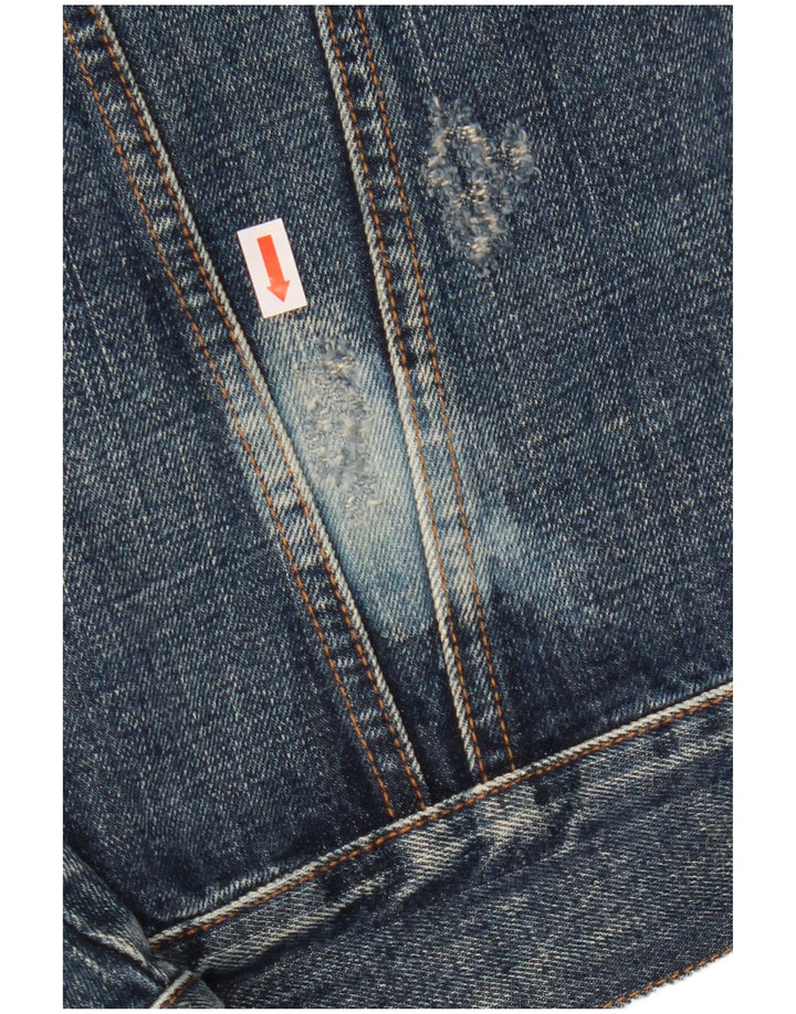 Meltin' Pot Mens Denim Jacket Large Blue Cotton